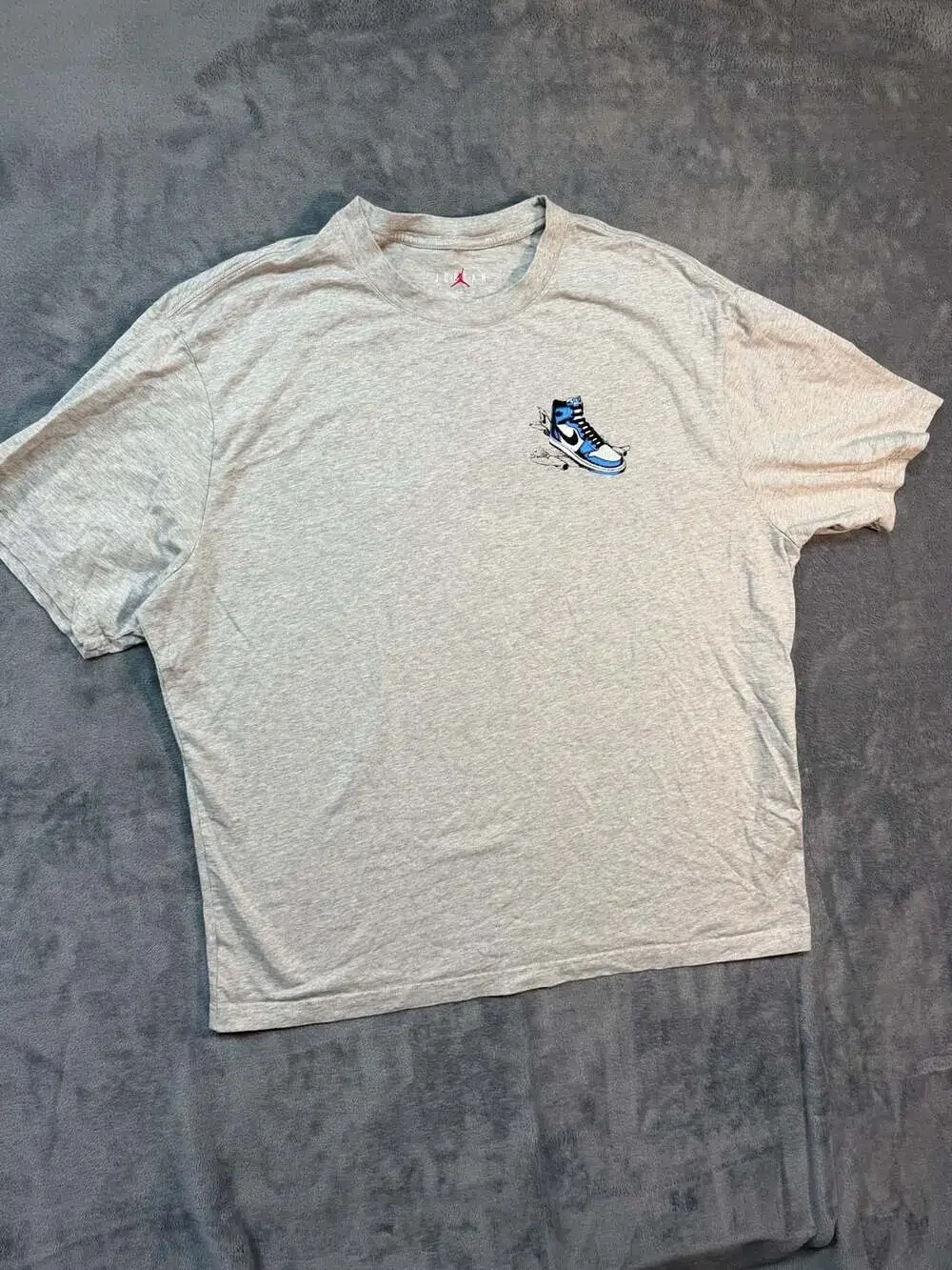 Jordan Air Jordan Has Landed Royal Blue 1 Graphic T-Shirt Gray XXL